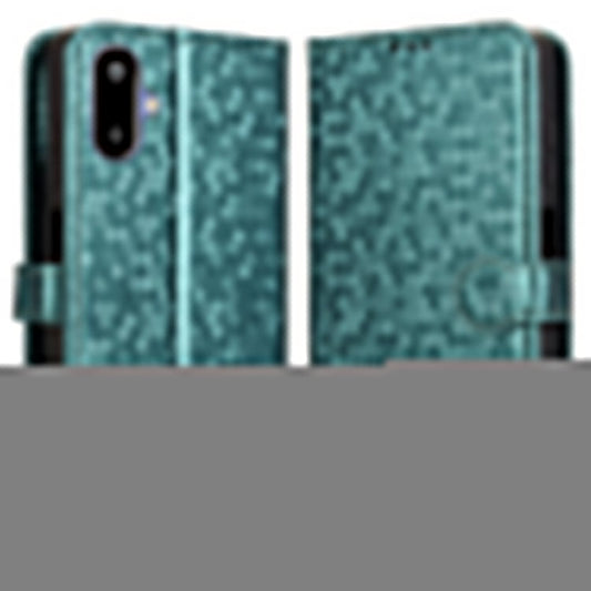 For Samsung Galaxy F06 5G  /  M06 5G Wallet Case Dot Pattern Imprint PU Leather Phone Cover - Green