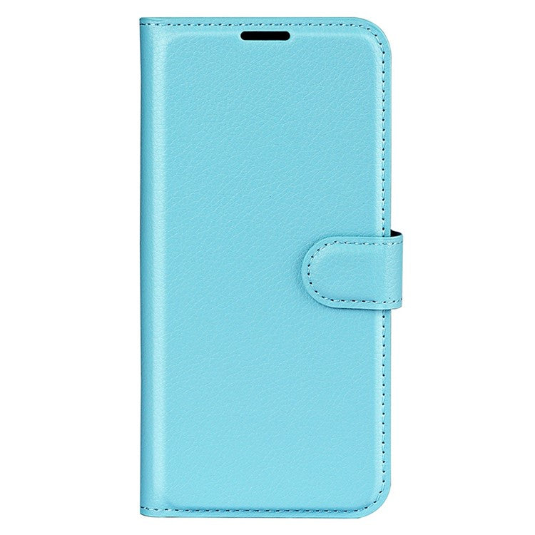 For vivo Y22s 4G Litchi Texture PU Leather + TPU Full Protection Case Wallet Stand Phone Cover - Blue