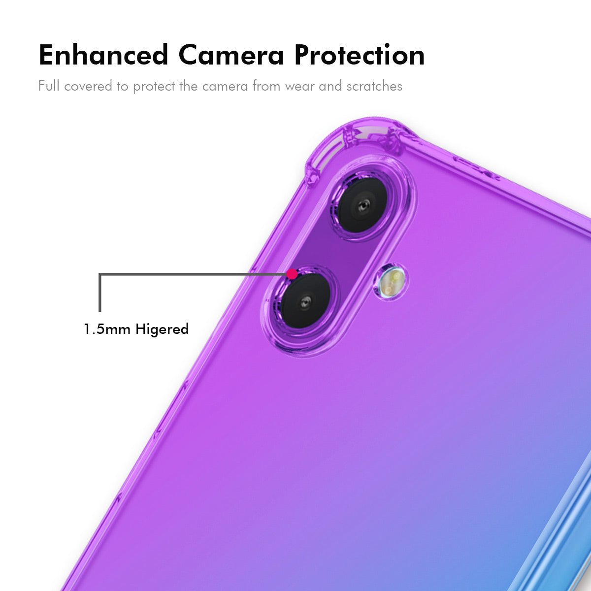 For Samsung Galaxy F06 5G / Galaxy M06 5G TPU Case ENKAY Thickened Four Corner Drop-proof Phone Back Cover - Purple / Blue