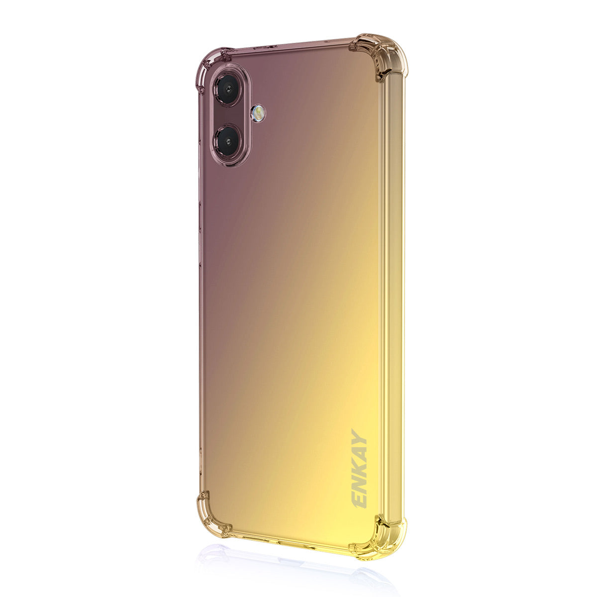 For Samsung Galaxy F06 5G / Galaxy M06 5G TPU Case ENKAY Thickened Four Corner Drop-proof Phone Back Cover - Purple / Gold