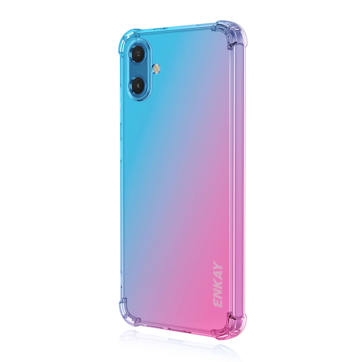 For Samsung Galaxy F06 5G / Galaxy M06 5G TPU Case ENKAY Thickened Four Corner Drop-proof Phone Back Cover - Blue / Pink