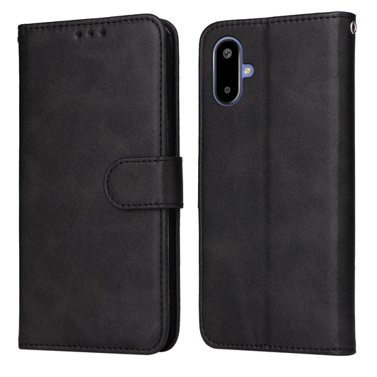 For Samsung Galaxy F06 5G Case Wallet PU Leather Folio Flip Phone Cover - Black