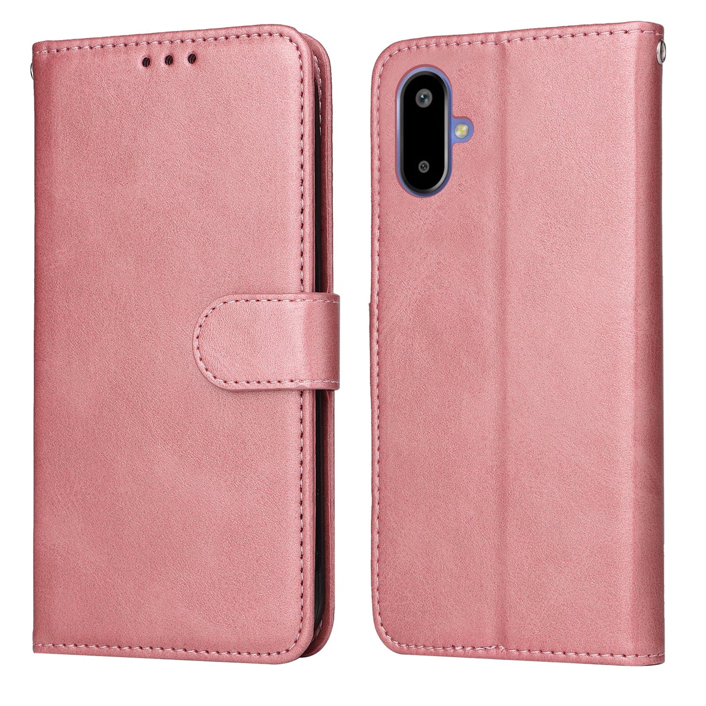 For Samsung Galaxy F06 5G Case Wallet PU Leather Folio Flip Phone Cover - Pink