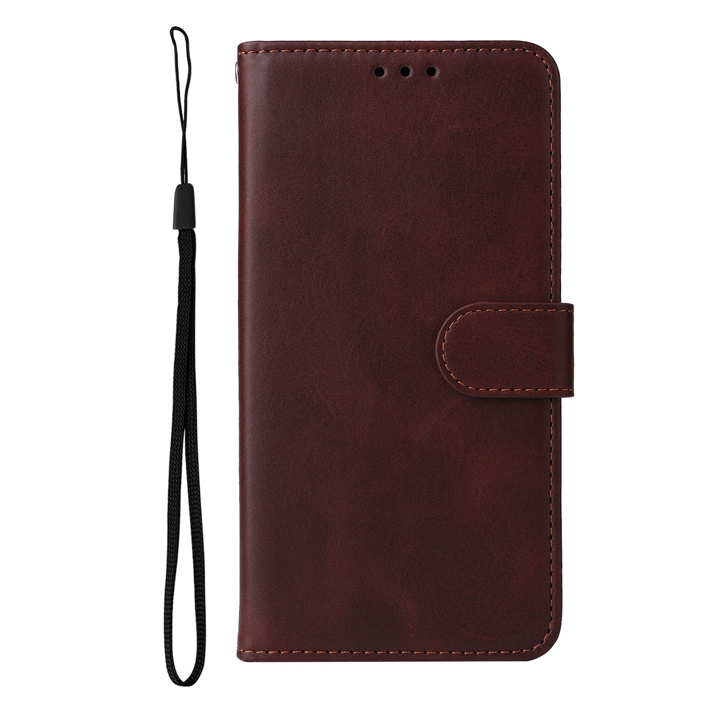 For Samsung Galaxy F06 5G Case Wallet PU Leather Folio Flip Phone Cover - Brown