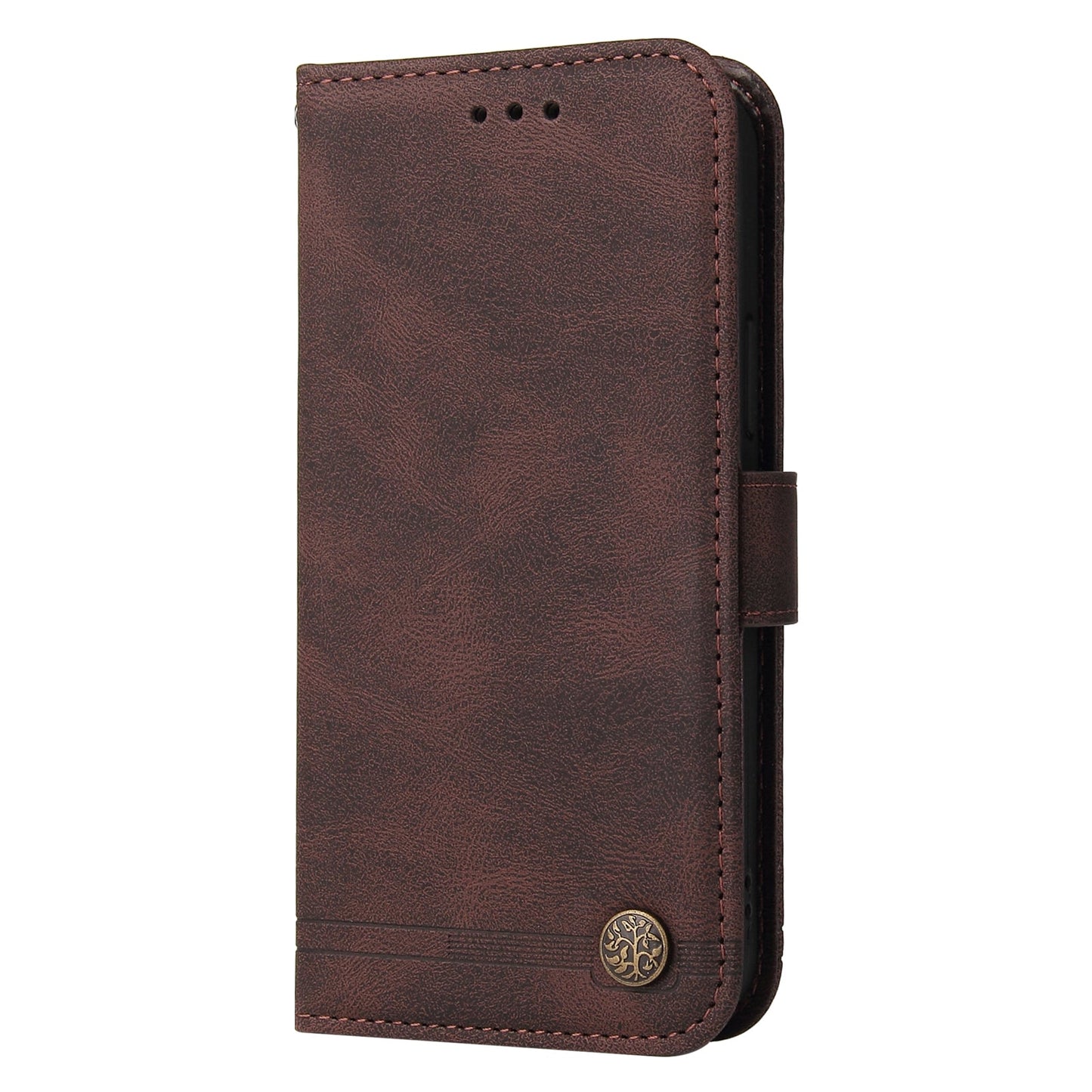 For Samsung Galaxy F06 5G Leather Wallet Cases Skin Touch Phone Cover Stand with Strap - Brown