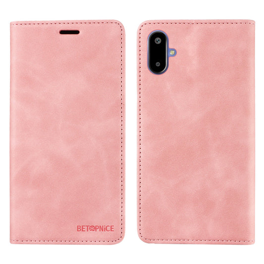 For Samsung Galaxy F06 5G Case BETOPNICE Magnetic Closure RFID Blocking Wallet Stand Leather Phone Cover - Pink