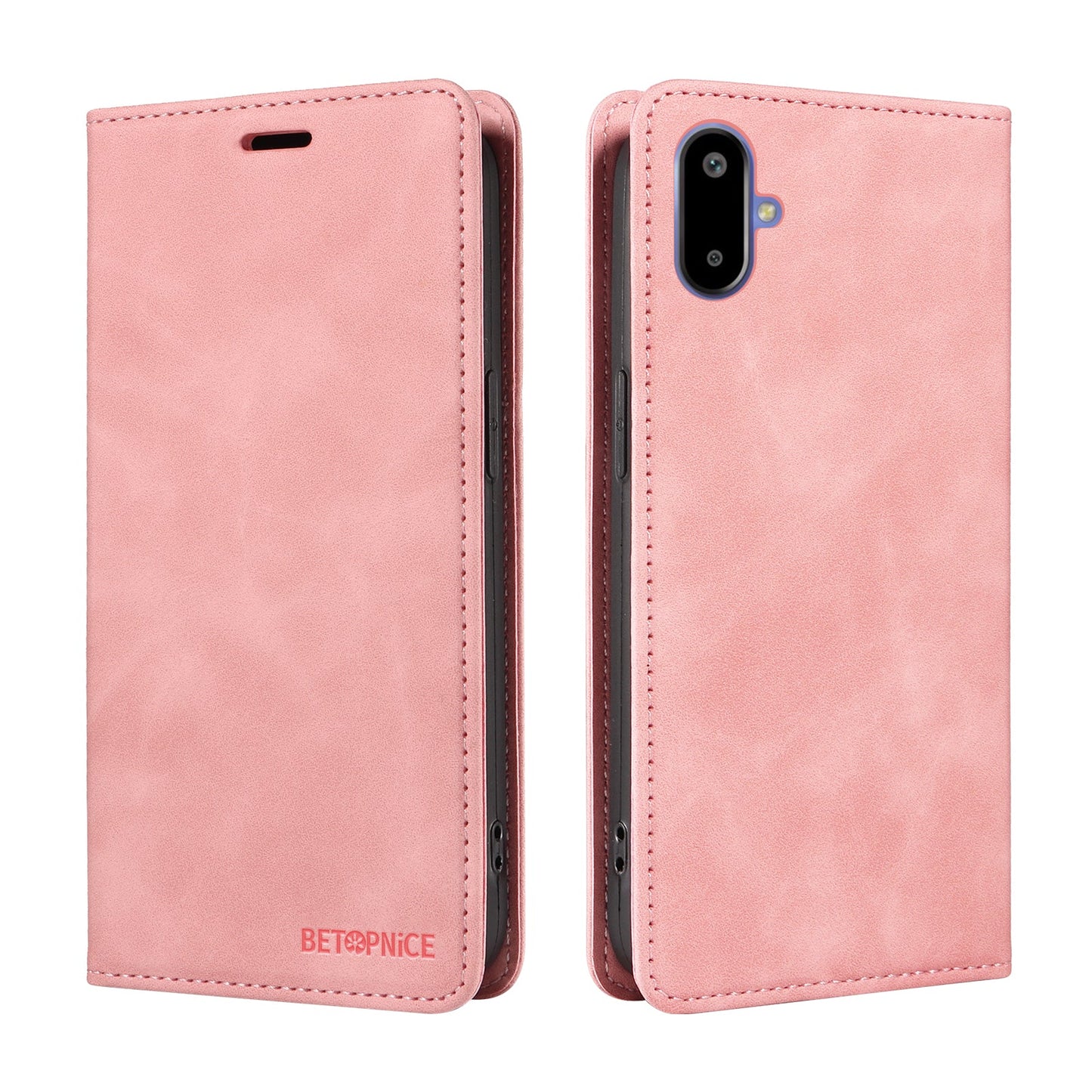 For Samsung Galaxy F06 5G Case BETOPNICE Magnetic Closure RFID Blocking Wallet Stand Leather Phone Cover - Pink