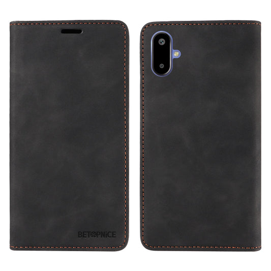 For Samsung Galaxy F06 5G Case BETOPNICE Magnetic Closure RFID Blocking Wallet Stand Leather Phone Cover - Black
