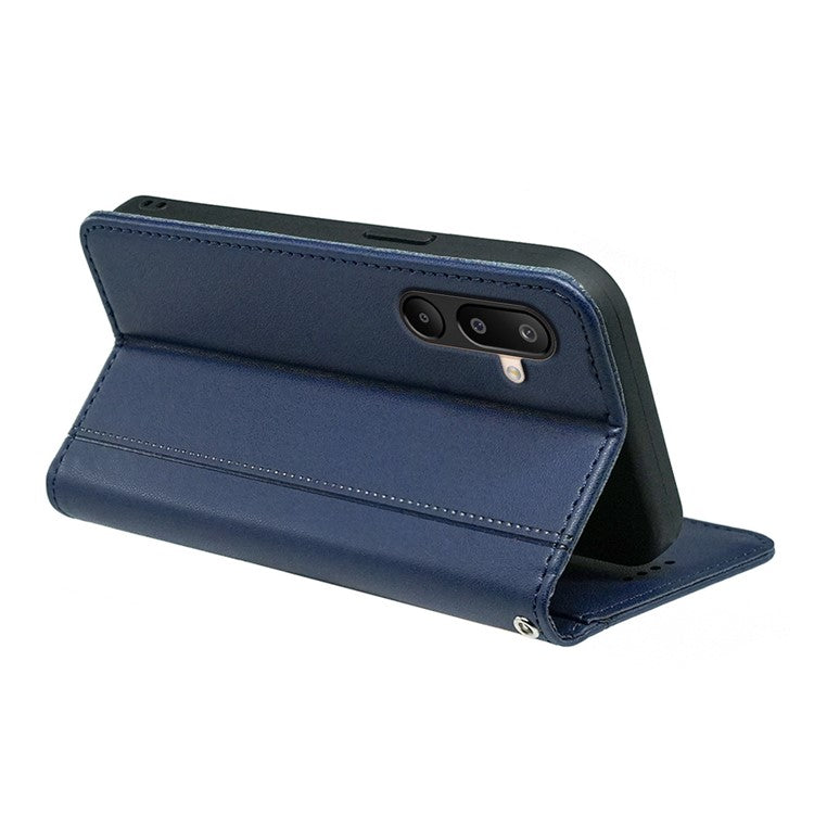 HX01 For Samsung Galaxy M16 5G  /  F16 5G Wallet Case Magnetic Closing PU Leather Phone Cover - Blue