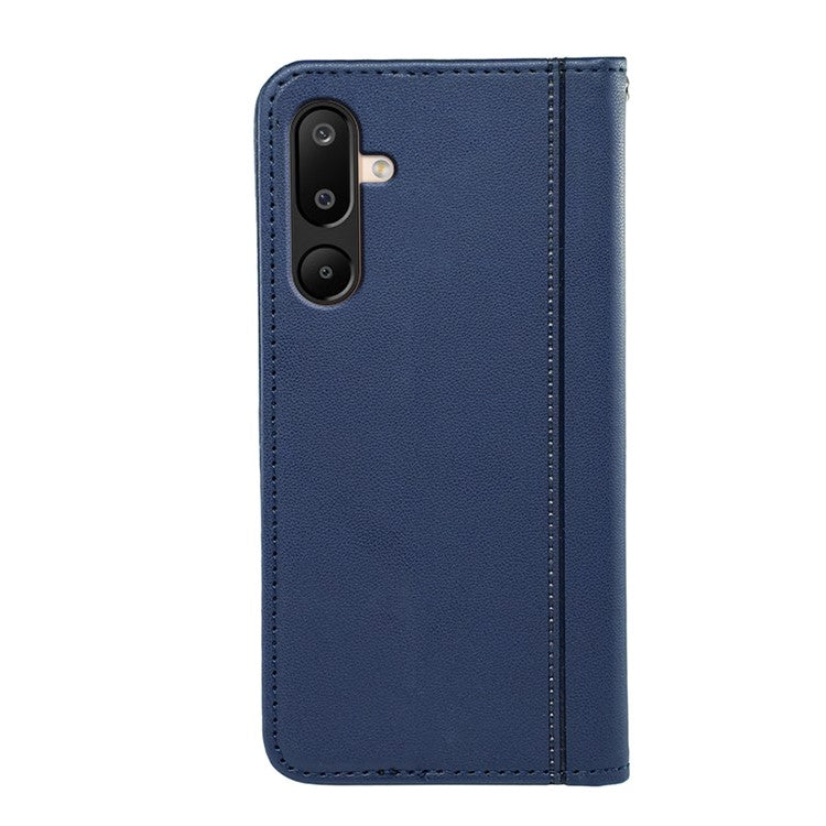 HX01 For Samsung Galaxy M16 5G  /  F16 5G Wallet Case Magnetic Closing PU Leather Phone Cover - Blue