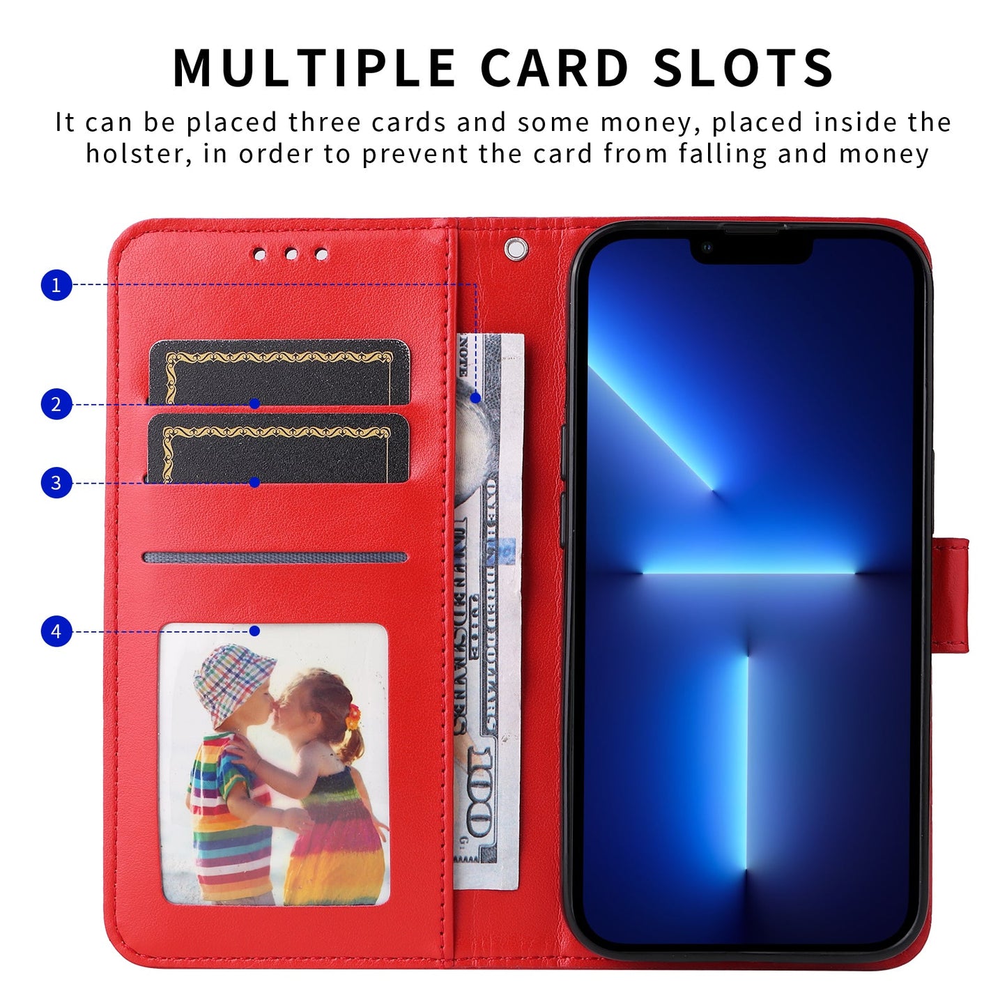For Samsung Galaxy F16 5G / Galaxy M16 5G Case Sunflower Imprint Leather Wallet Phone Cover - Red