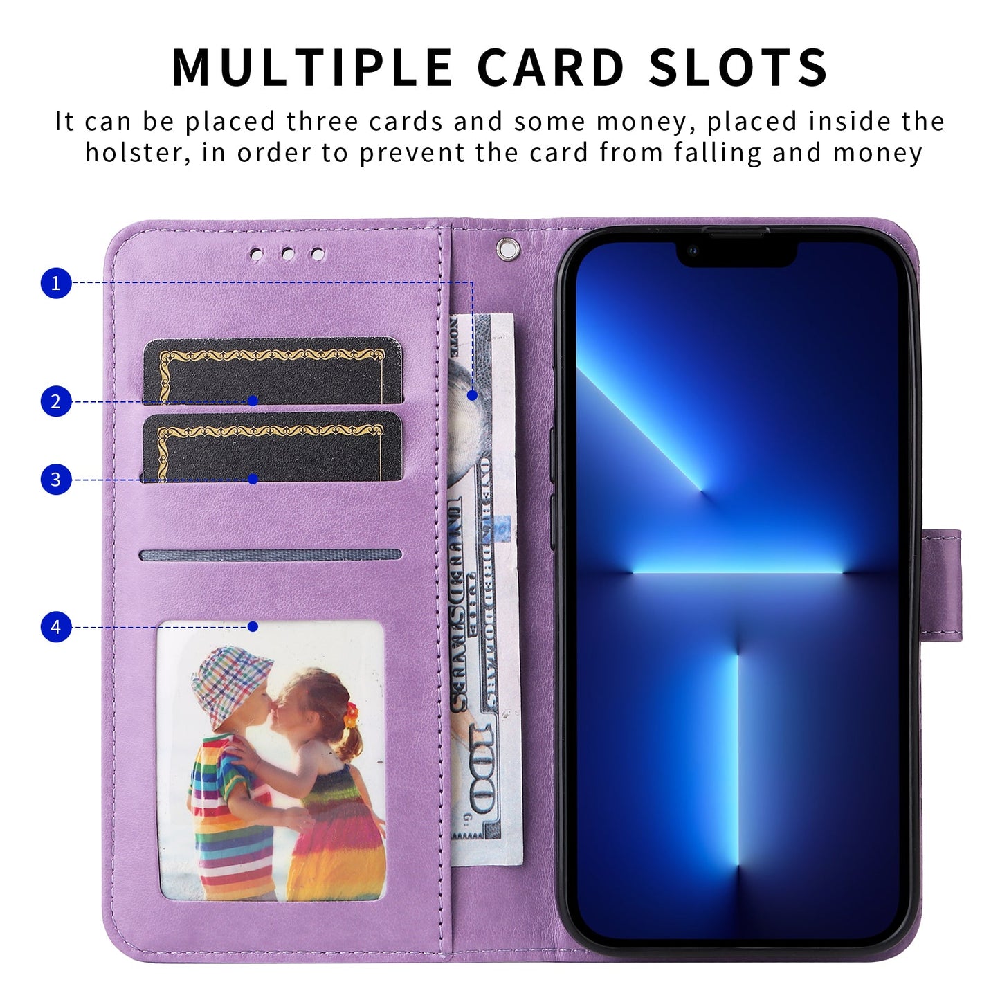 For Samsung Galaxy F16 5G / Galaxy M16 5G Case Sunflower Imprint Leather Wallet Phone Cover - Purple