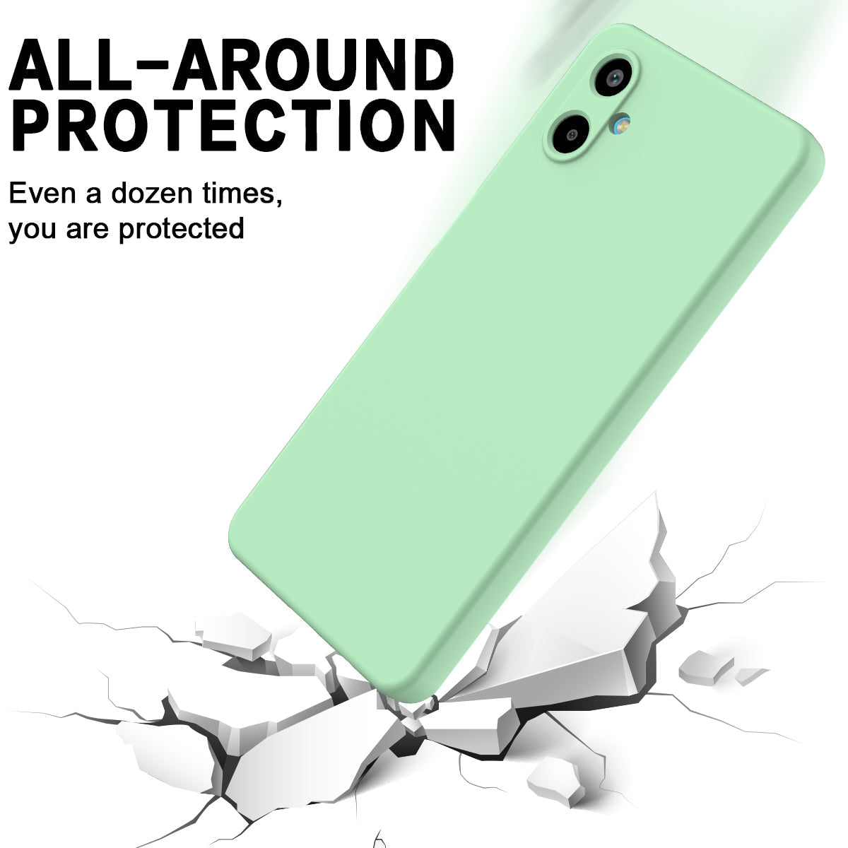 For Samsung Galaxy F06 5G / Galaxy M06 5G Liquid Silicone Case Phone Back Cover with Hand Strap - Green