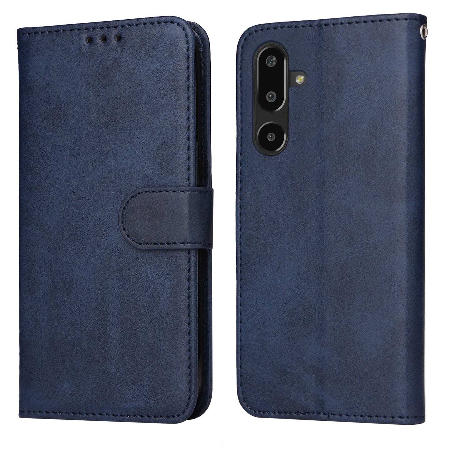 For Samsung Galaxy F16 5G / Galaxy M16 5G Case Wallet PU Leather Folio Flip Phone Cover - Blue