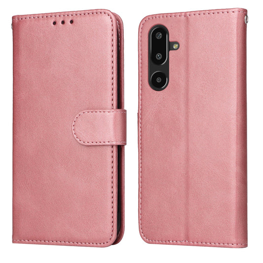 For Samsung Galaxy F16 5G / Galaxy M16 5G Case Wallet PU Leather Folio Flip Phone Cover - Pink