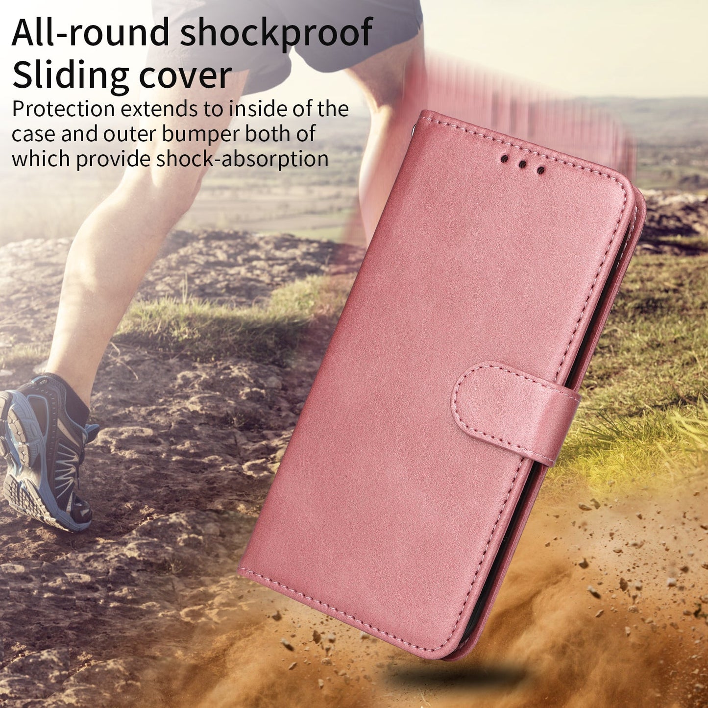 For Samsung Galaxy F16 5G / Galaxy M16 5G Case Wallet PU Leather Folio Flip Phone Cover - Pink