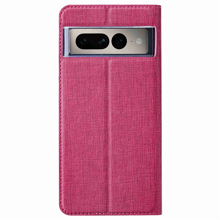 VILI DMX Series for Google Pixel 7 Pro 5G PU Leather Flip Cover Stand Magnetic Auto Closing Protective Case with Card Holder - Rose
