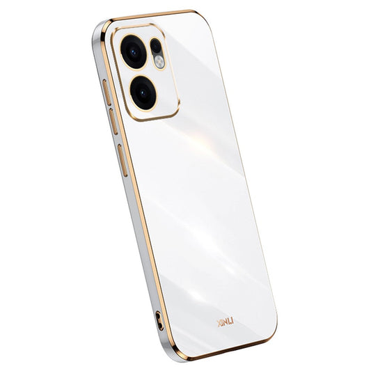 XINLI For Oppo Reno13 F 5G Case TPU Phone Cover with Electroplating Frame - White