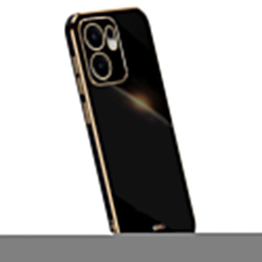 XINLI For Oppo Reno13 F 5G Case TPU Phone Cover with Electroplating Frame - Black