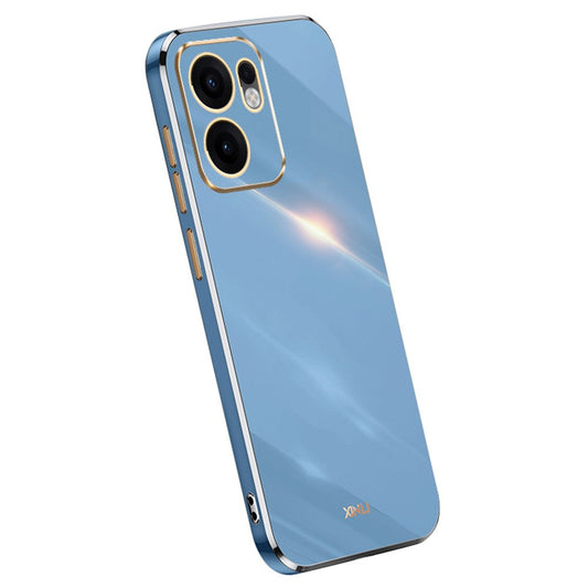 XINLI For Oppo Reno13 F 5G Case TPU Phone Cover with Electroplating Frame - Blue