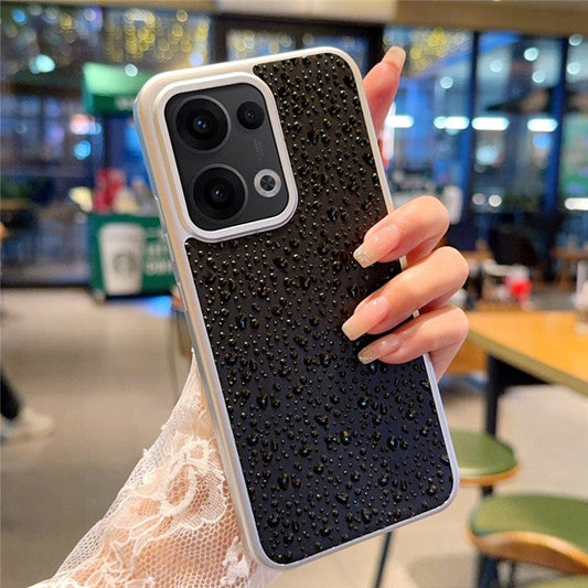 For Oppo Reno13 5G (Global) Case Creative Raindrop Phone Back Cover - Black