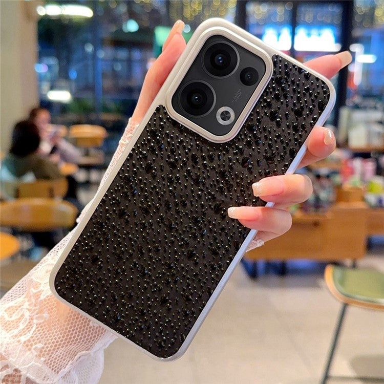 For Oppo Reno13 5G (Global) Case Creative Raindrop Phone Back Cover - Black