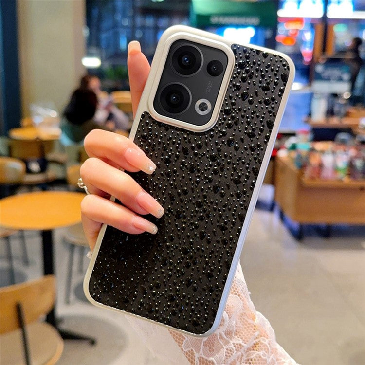 For Oppo Reno13 5G (Global) Case Creative Raindrop Phone Back Cover - Black