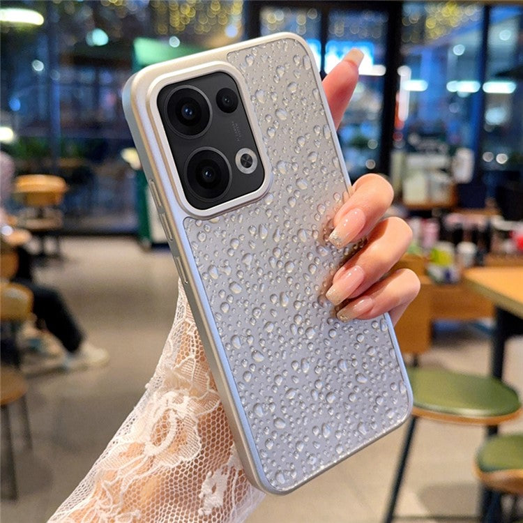 For Oppo Reno13 5G (Global) Case Creative Raindrop Phone Back Cover - Grey