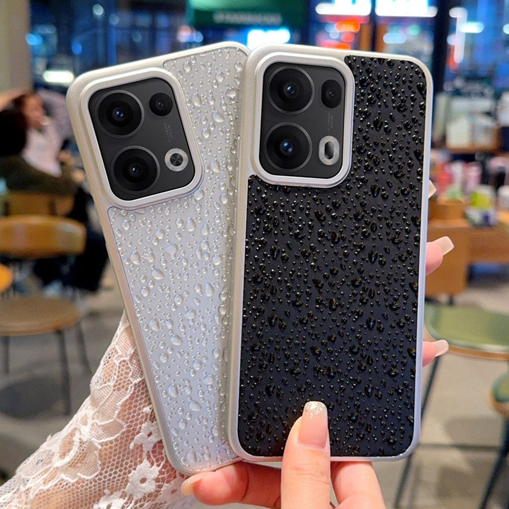 For Oppo Reno13 Pro 5G Case Creative Raindrop Phone Back Cover - Grey