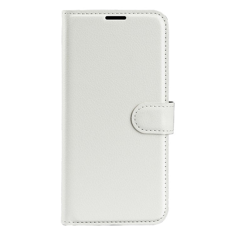 For Samsung Galaxy M16 5G Case Litchi Texture Shockproof Leather Wallet Phone Cover - White