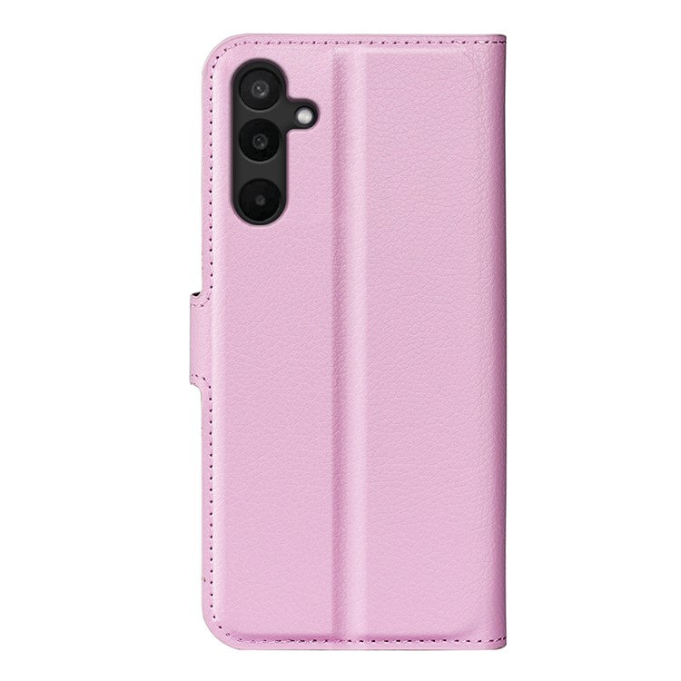 For Samsung Galaxy M16 5G Case Litchi Texture Shockproof Leather Wallet Phone Cover - Pink