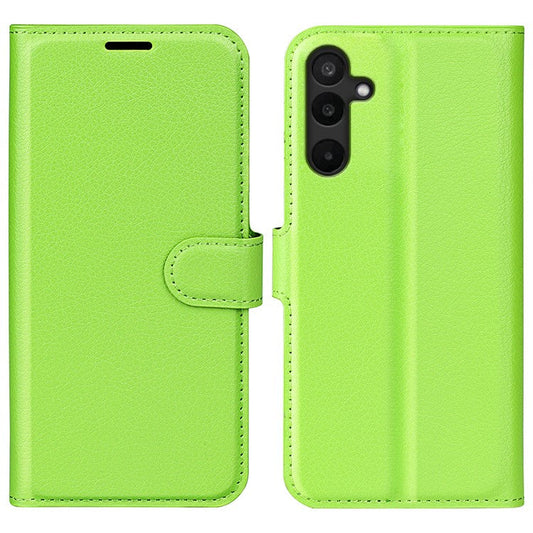 For Samsung Galaxy M16 5G Case Litchi Texture Shockproof Leather Wallet Phone Cover - Green