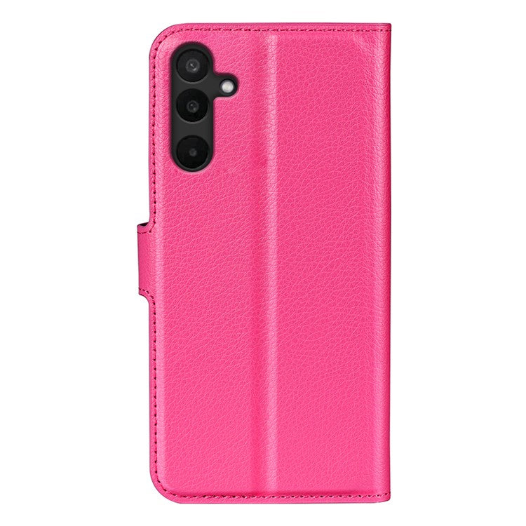 For Samsung Galaxy M16 5G Case Litchi Texture Shockproof Leather Wallet Phone Cover - Rose