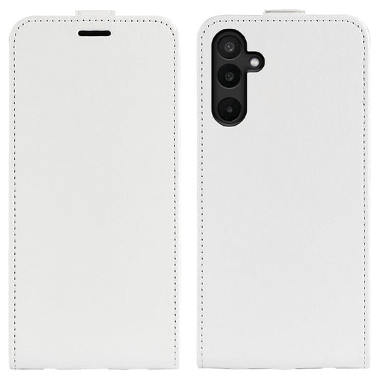 For Samsung Galaxy M16 5G Case with Card Slots Vertical Flip Leather Phone Cover - White