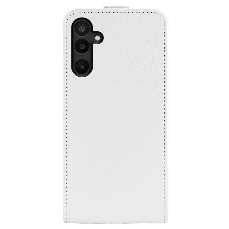 For Samsung Galaxy M16 5G Case with Card Slots Vertical Flip Leather Phone Cover - White