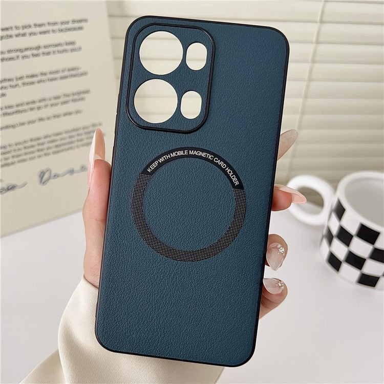 For Oppo Reno13 Pro 5G Case Anti-Drop PU Leather + TPU Cover Compatible with MagSafe - Green