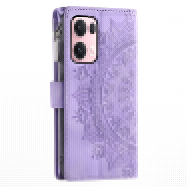 Style 006 For Oppo Reno13 Pro 5G Wallet Case PU Leather Phone Cover Mandala Flower Pattern - Purple