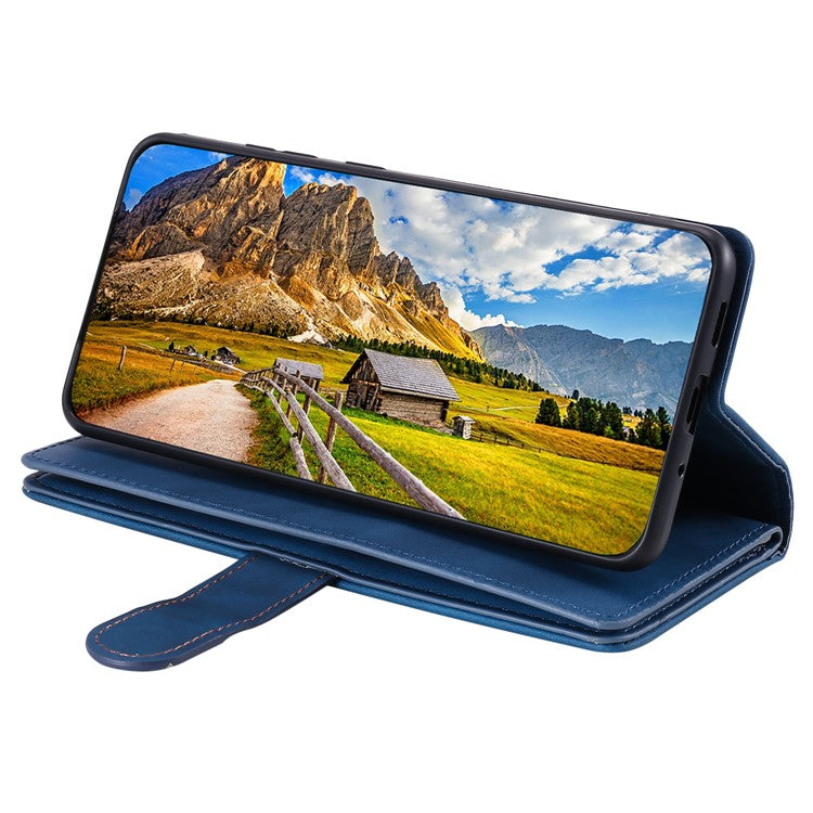 For Oppo Reno13 Pro 5G Case PU Leather Phone Cover with Zipper Wallet 9 Card Slots - Blue
