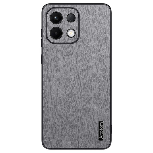 Wood Texture Case For Oppo K13 5G  /  K13x  /  K12s (China) PU Leather Coated PC TPU Phone Cover - Grey