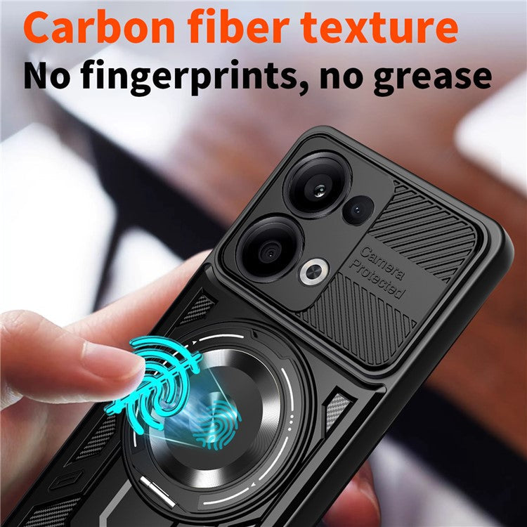 For Oppo Reno13 5G (Global) Magnetic Case Rotating Kickstand TPU + PC Phone Cover - Sapphire