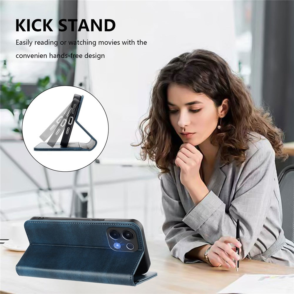 For Oppo K13 5G Wallet Cases Retro Texture RFID Blocking Leather Phone Cover - Blue