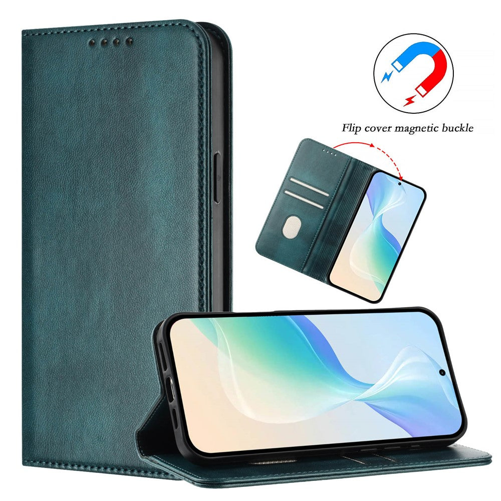 For Oppo K13 5G Wallet Cases Retro Texture RFID Blocking Leather Phone Cover - Dark Green