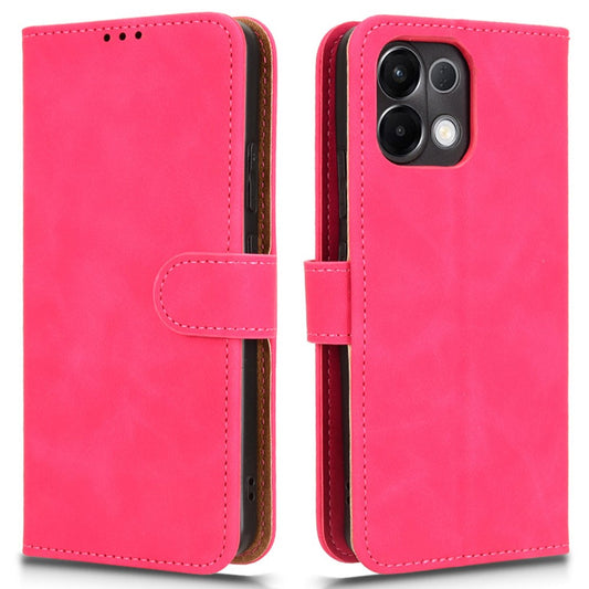 Leather Case For Oppo K13 5G  /  K13x  /  K12s (China) Skin Feel Anti Drop Wallet Flip Phone Cover - Rose