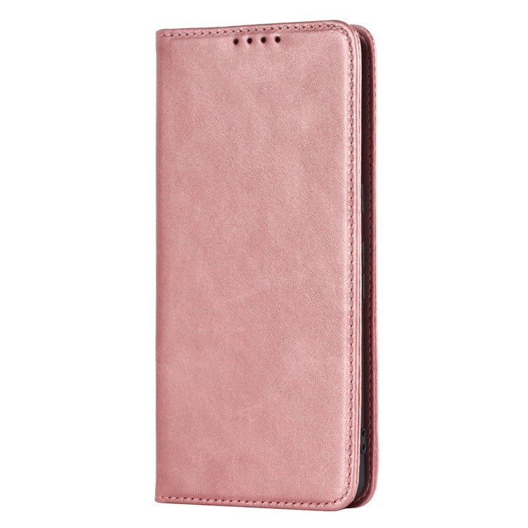 Calf Texture PU Leather Case for Google Pixel 7 Pro 5G, Magnetic Auto Closing Phone Stand Wallet Cover - Rose Gold