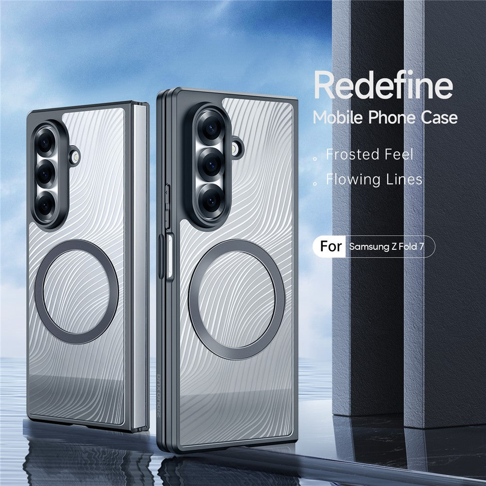 For Samsung Galaxy Z Fold7 5G Case DUX DUCIS Aimo Series Compatible with MagSafe PC+TPU Slim Cover (REACH Certification) - Black