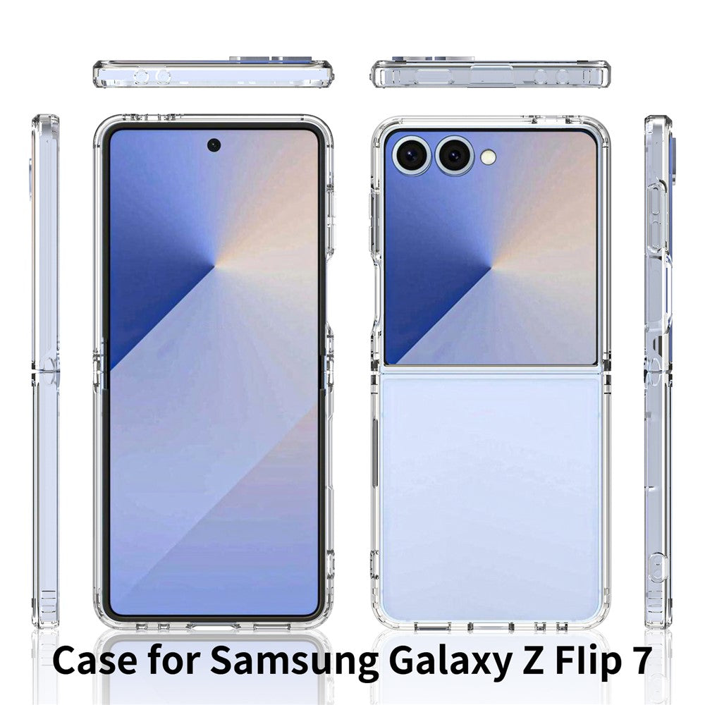 For Samsung Galaxy Z Flip7 5G Case TPU + Acrylic Clear Phone Cover, Integrated Design
