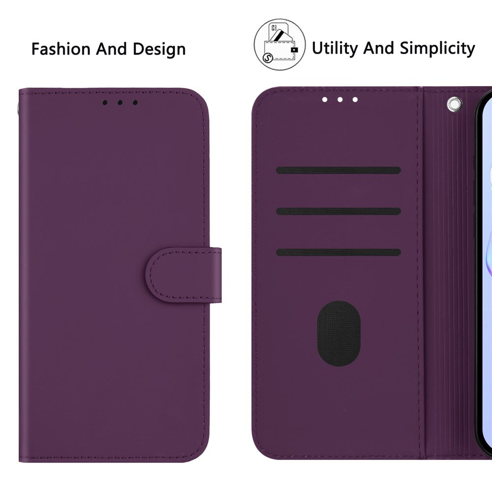 For Oppo K13 5G Case Solid Color Wallet Leather Phone Cover with Strap - Voilet