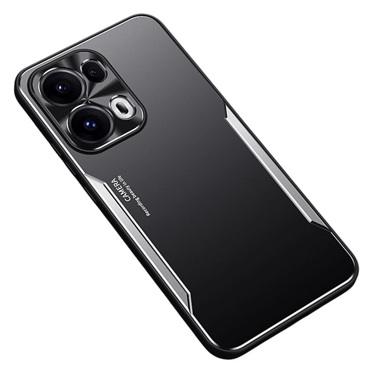 For Oppo Reno13 5G (Global) Case Aluminum Alloy + TPU Shockproof Phone Cover - Silver