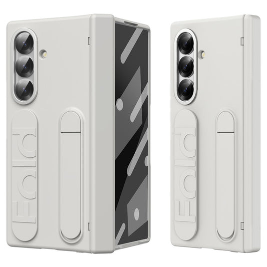 For Samsung Galaxy Z Fold7 5G Case Kickstand Wristband Hard PC Phone Cover - White