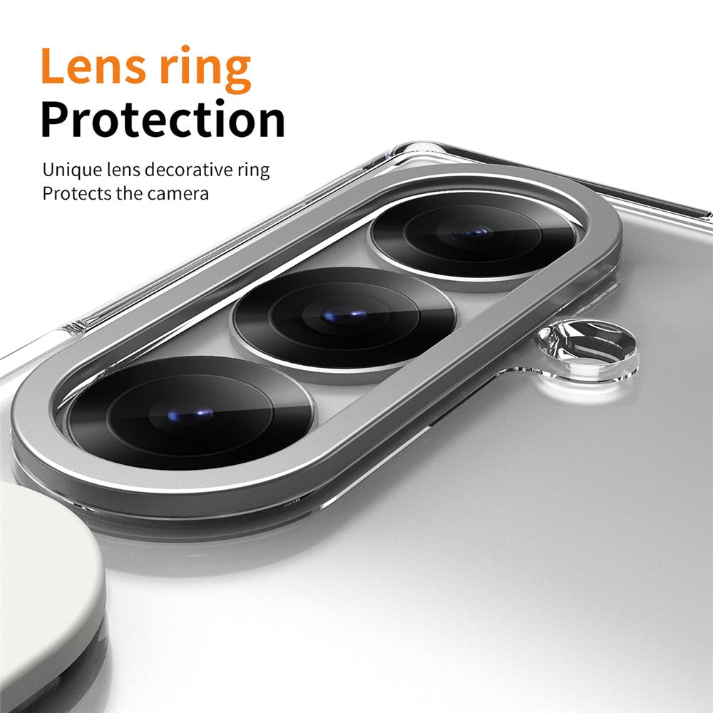 For Samsung Galaxy Z Fold7 5G Case Kickstand Wristband Hard PC Phone Cover - Transparent